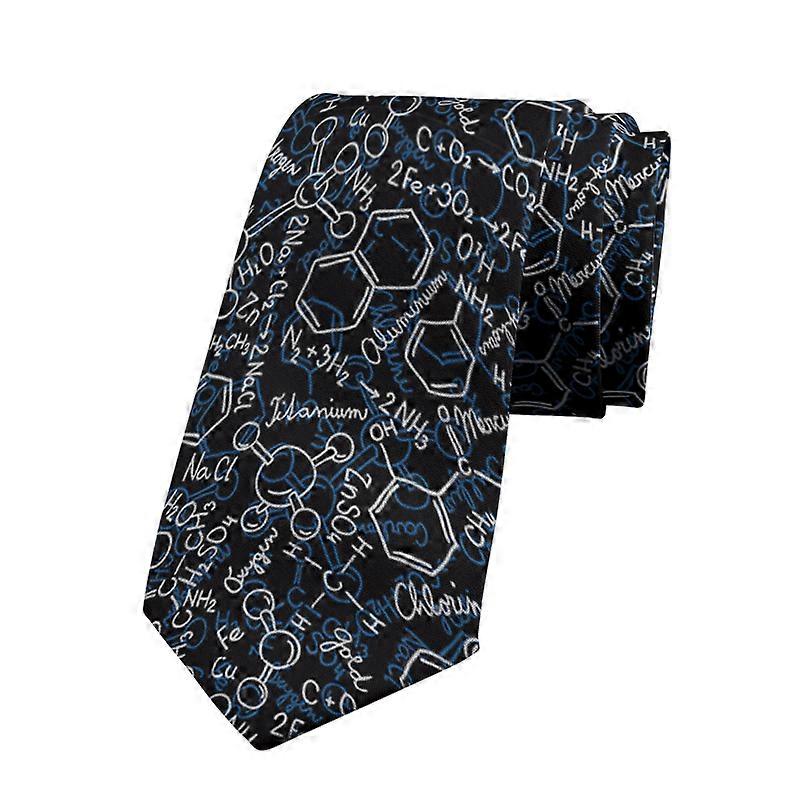 Polyester Wedding Accessories Tie Accessori per formule matematiche | Cravatta Formule Matematiche - 8cm