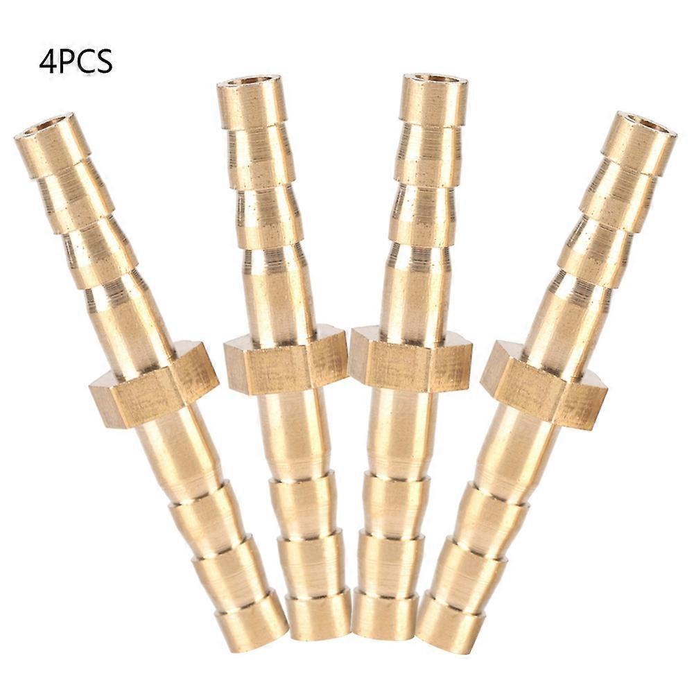 4 pcs 4--4mm Brass Fitting Hose Barb Tail Reducer Reducing Plug Connector