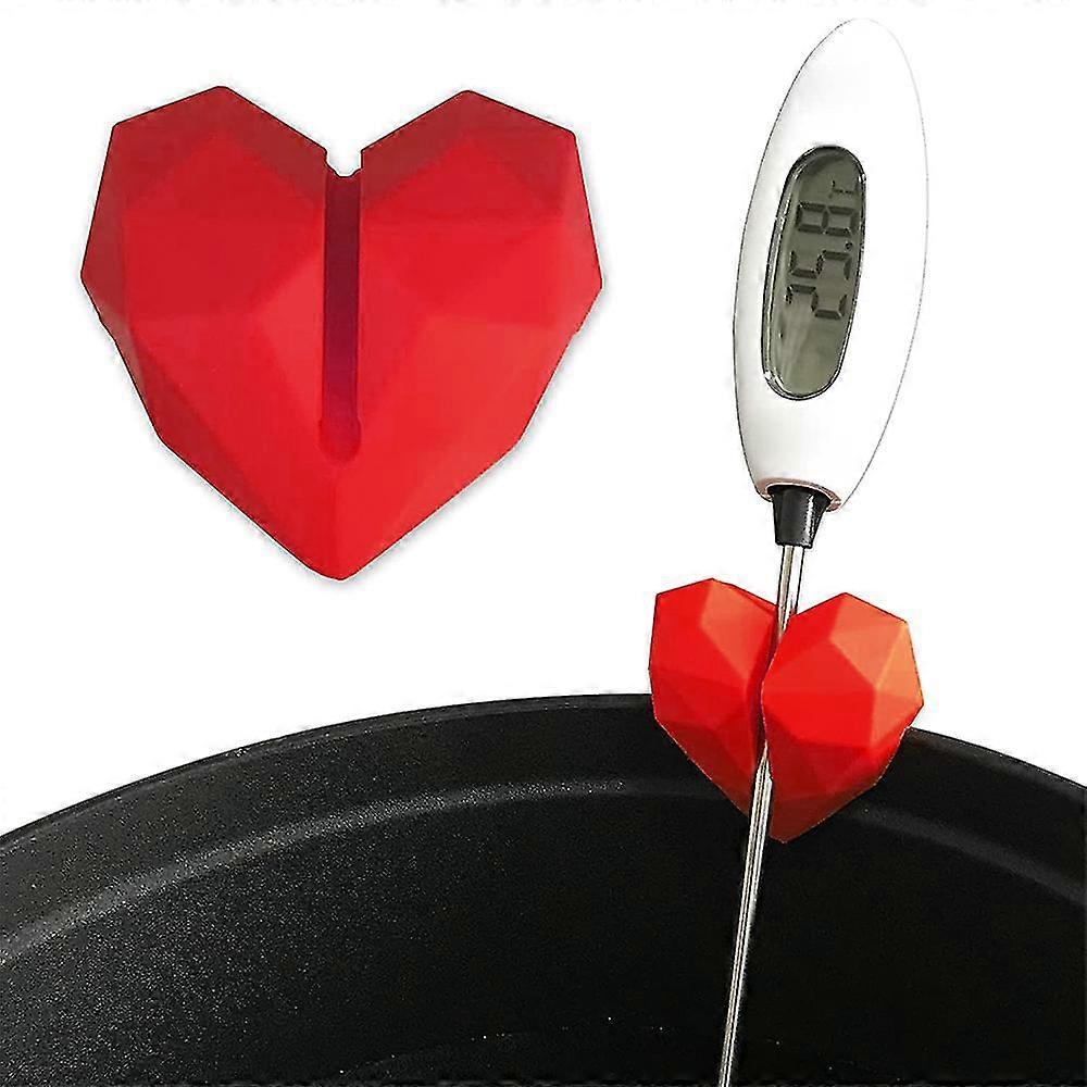 2 Pieces Silicone Scratch Resistant Pot Clip Candy Thermometer Cooking