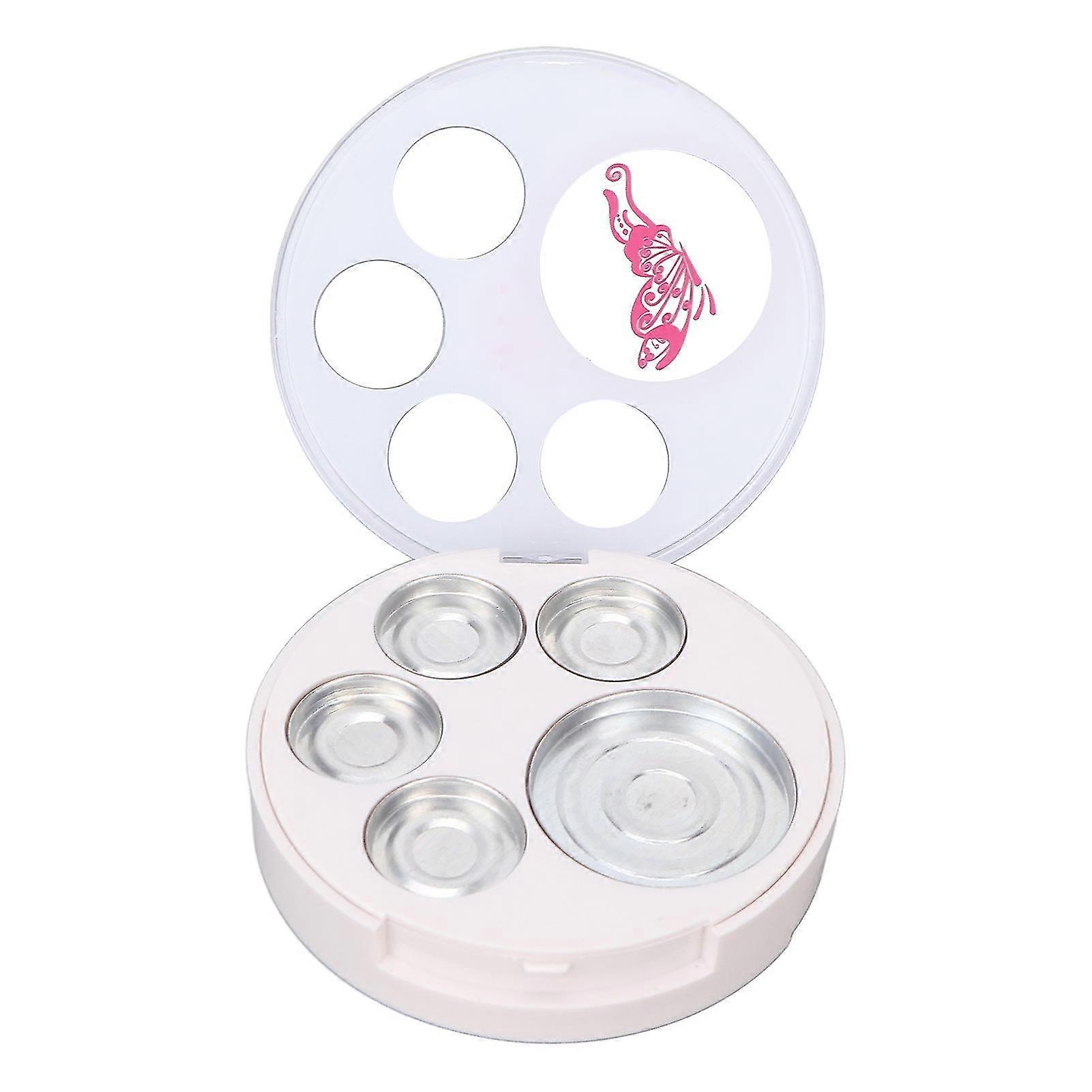 Empty Eyeshadow Palette DIY Makeup Container Tray with 5 Grids for Blush and Brow Powder