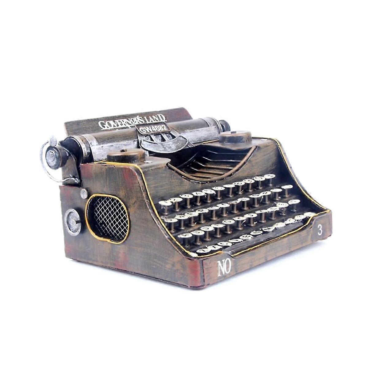 Retro Typewriter Model Retro Classic Wrought Iron Typewriter Decoration Props Home Soft Decorations