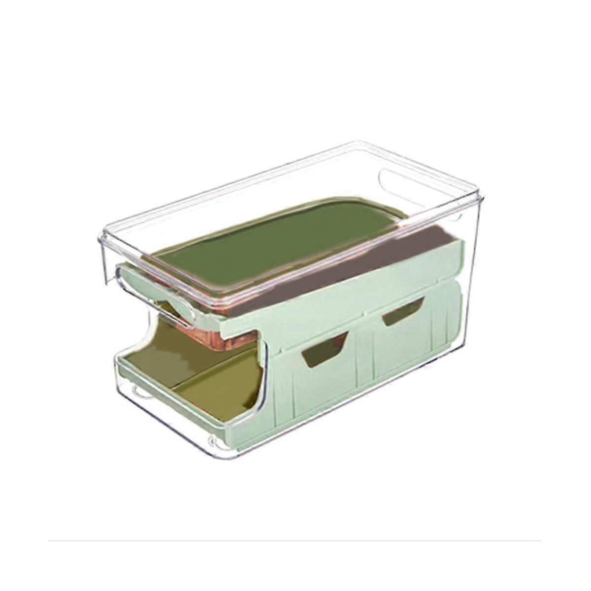Slide Egg Box Kitchen Refrigerator Transparent Storage Box Automatic Egg Roll Fruit And Vegetable P