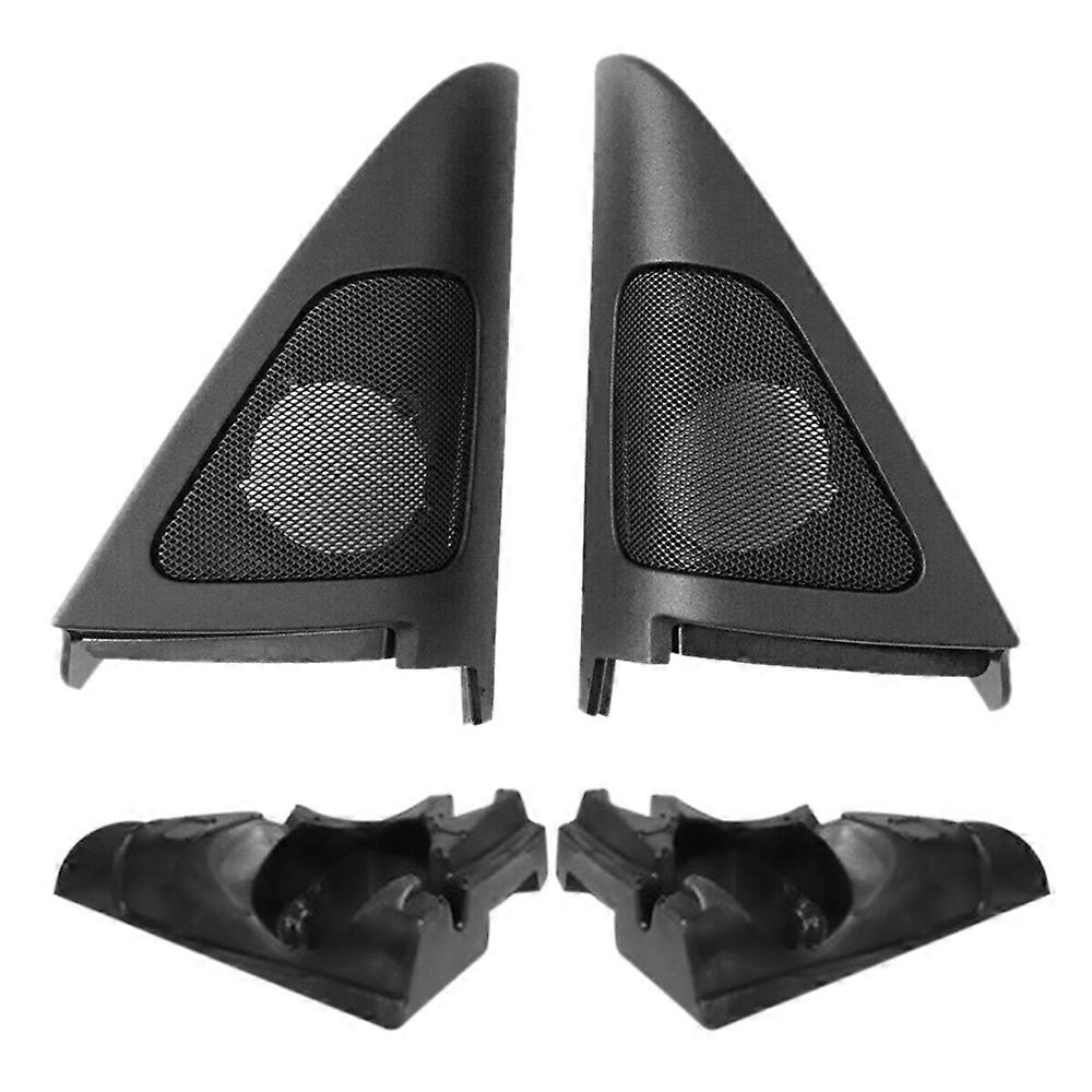 Set Car Front Door Speaker Audio Cover Horn Tweeter Loudspeaker Cover Trim with Foam For- 3 Series