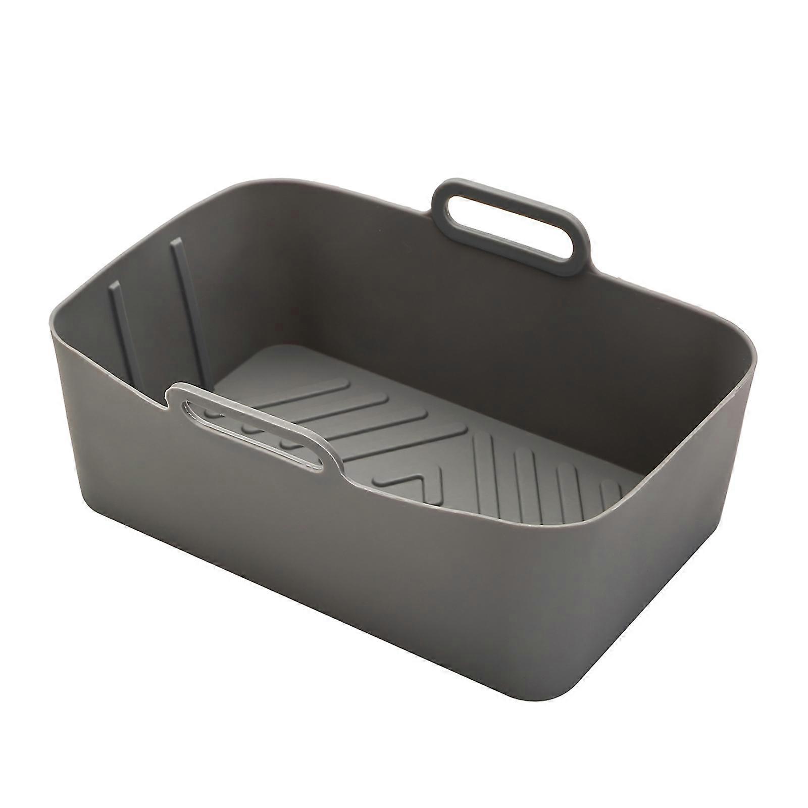 Silicone Pot For Air Fryer Dual Basket Liner Handle Baking Pan Fit For Ninja,100% New