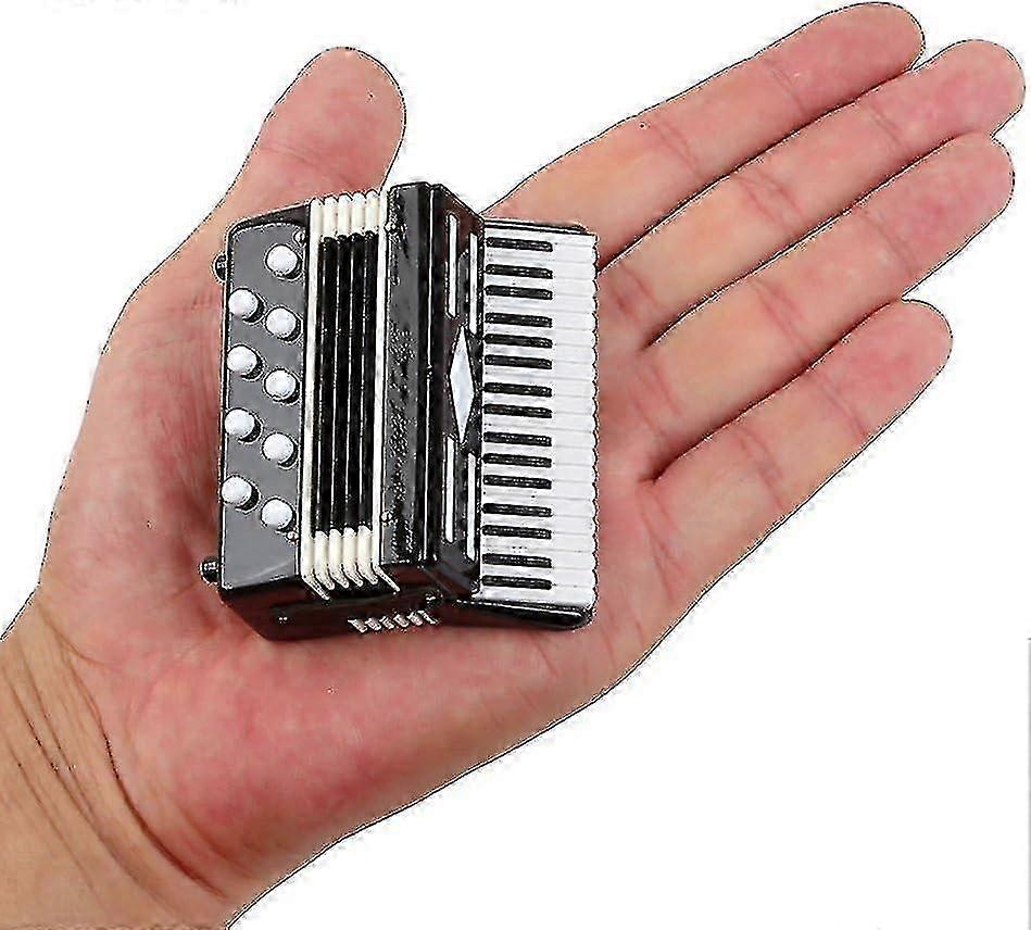 2024,Miniature Accordion with Box Mini Instrument Replica Collectibles Miniature Dollhouse Model Home Dec