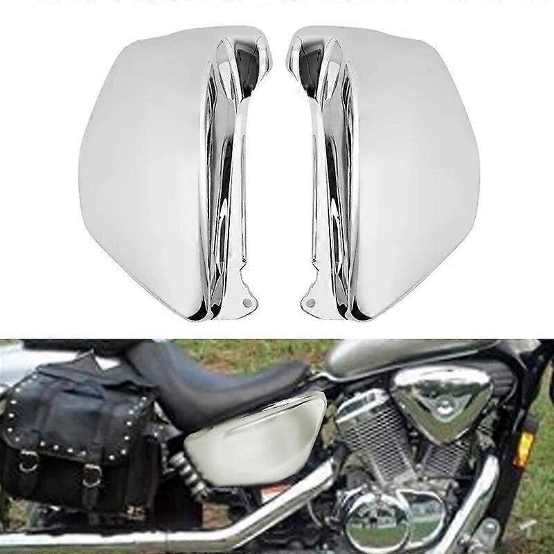 1ペアオートバイクロームバッテリーサイドフェアリングカバー右左ガードプロテクターモトクロスホンダマグナVF750 VF750C 1994-2004