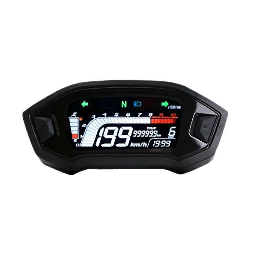 Motorcycle LCD Odometer LED Adjustable Speedometer Optional Backlight Digital Odometer for 1,2,4 Cylinder