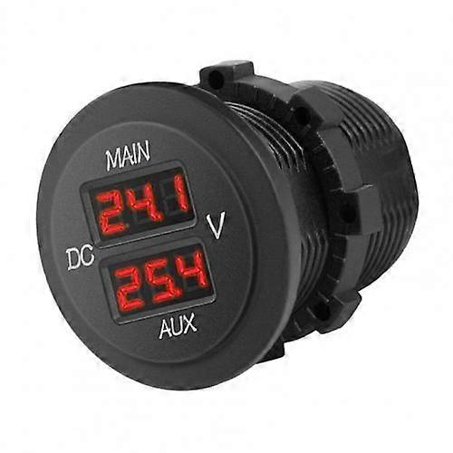Volt Meter High Accuracy Battery Monitor Eco-friendly 12-24V Dual Digital LED Car Voltmeter for Motorcycle Accessories