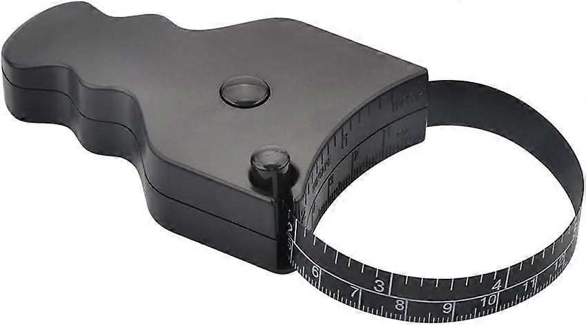 Body Tape Measure - 150cm (60"), One-Handed Use, Compact Ergonomic Design - Accurate and Comfortable Way to Lose Weight and Tone Muscles (Black)