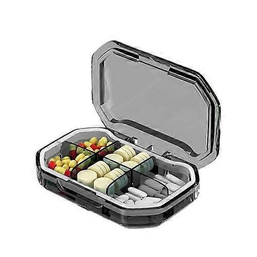 6 Grids Pill Box Travel Medicines Storage Box Drug Separation Organizer With Seal Ring