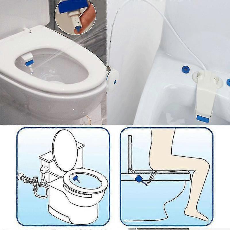 Salle de bain Bidet Toilettes Spray d’eau douce Siège propre Kit de fixation non électrique
