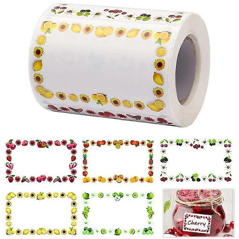 1 roll/250 pcs Jar Labels, Food Freezer Labels Self Adhesive Jam Jar Labels 5 x 3 cm Label