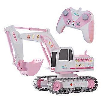 Pinks Romantic Alloy Excavator Alloy Excavator Track Remote Control Car 2 Girl Heart Pinks Toys Excavator Romantic Toy