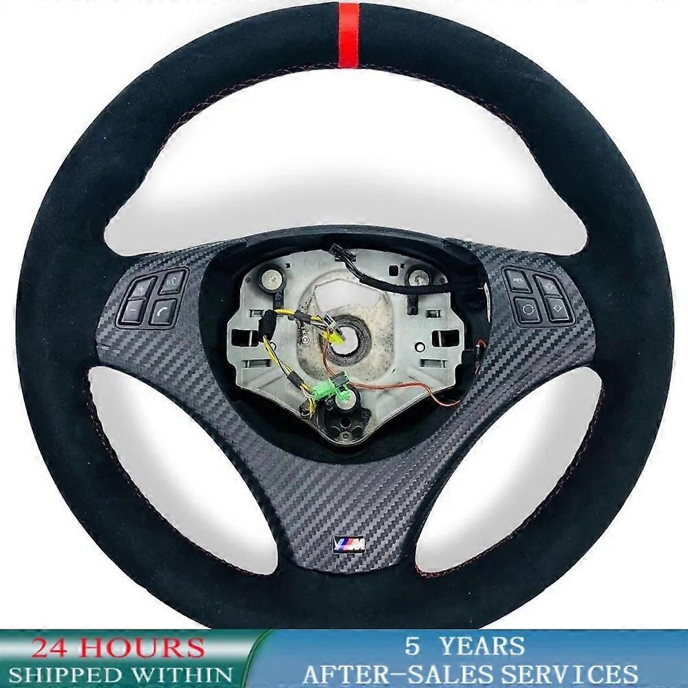 Customized Car Steering Wheel Cover Wrap Anti-Slip Suede Leather For BMW M Sport M3 E90 E91 E92 E93 E87 E81 E82 E88 X1 E84