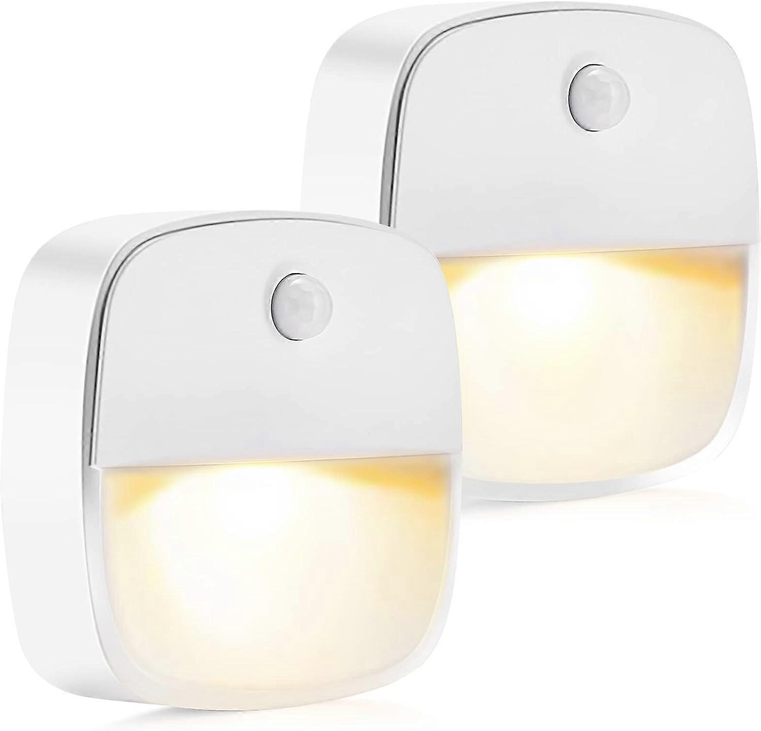 Children's Night Light [2 pieces] Electric Socket Night Light with Twilight Sensor, Constant & Automatic Lighting Mode-Warm White