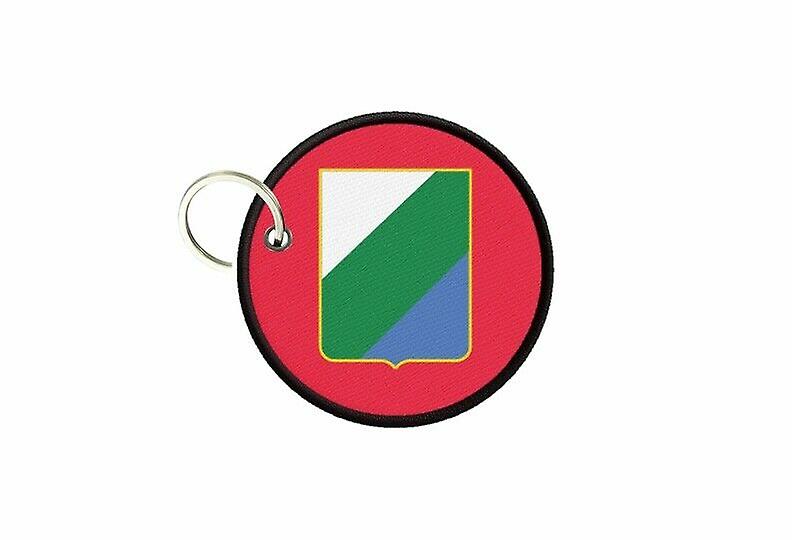 Keychain keys flag italy abruzzo printed round round roundcarde