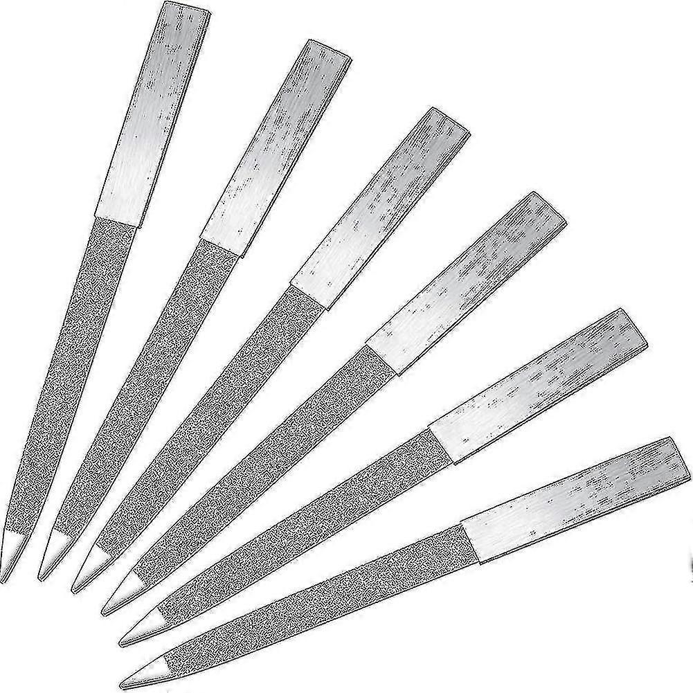 Confezione da 6 file per unghie diamantate in acciaio inossidabile file per unghie a doppio lato tampone per file in metallo