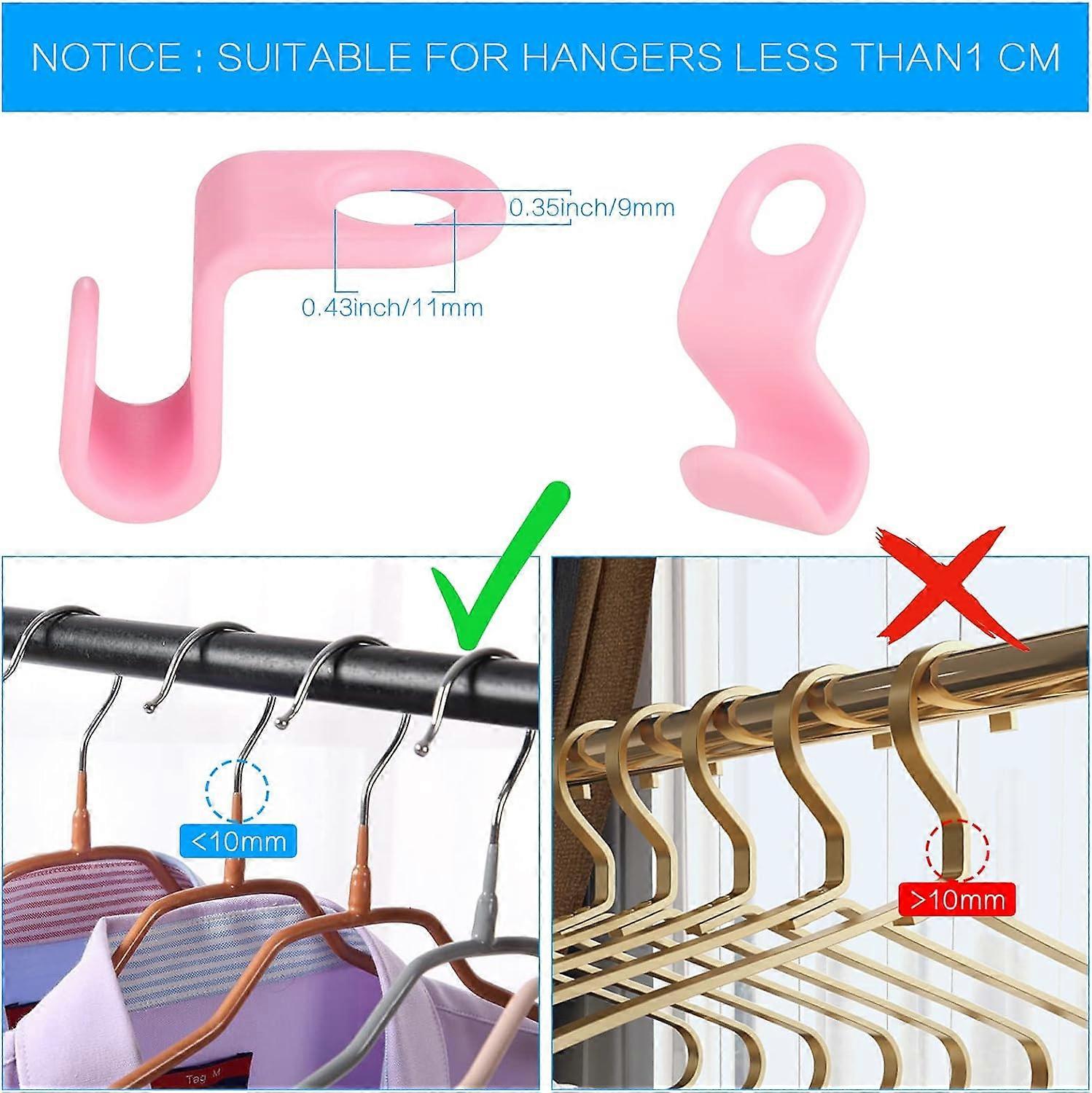 Promotional sales 56Pcs Clothes Hanger Connector Hooks, Space-Saving Hangers Clip Drop Connecting Grip, Coat Hanger Connection Hooks Mini Cascading Ha