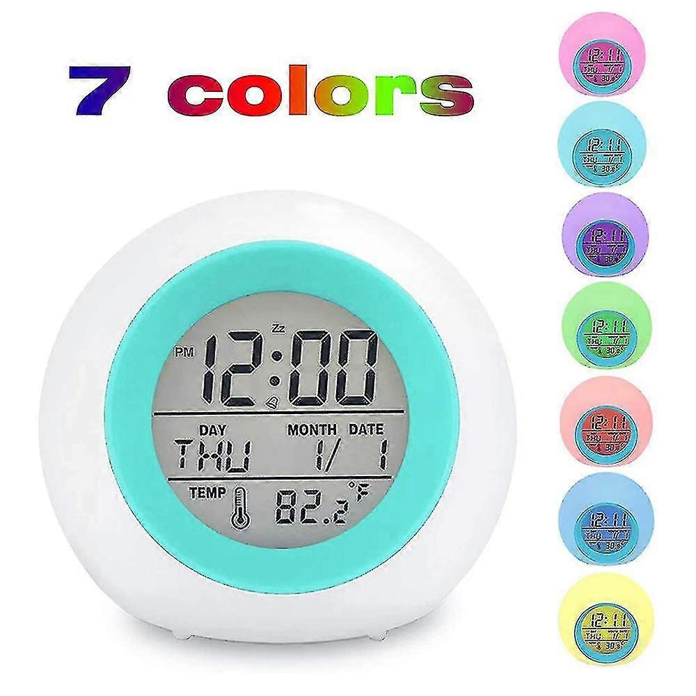 Student Digital Clock For Boys Girls,changing Light Bedside Clock