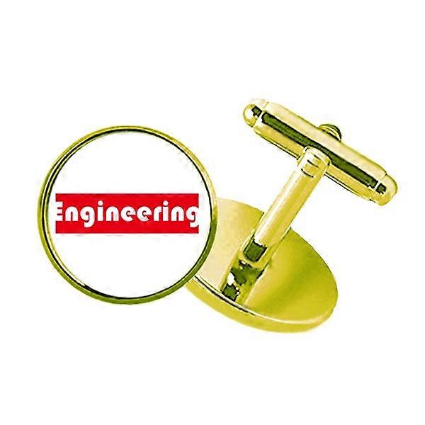 コースと主要エンジニアリングレッドスタッズビジネスメタルカフリンクスゴールデン