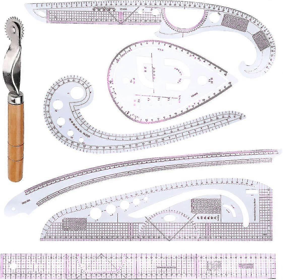 Tailor's Ruler Garment Making Set 7 Sets Tailor's Plastic Curve Ruler Pattern Design