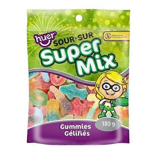 Huer Super Mix Sour Gummies, 180 grammes (caisse de 12)