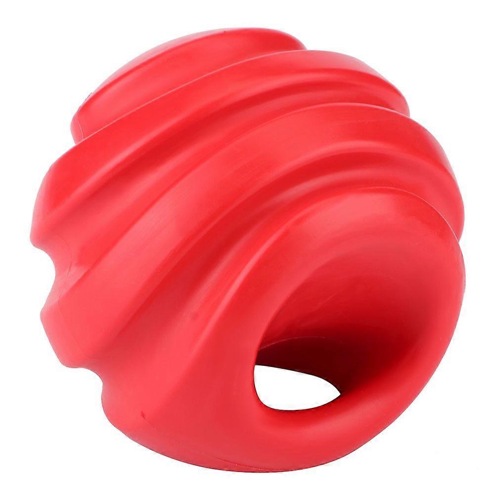 TPR Red Pet Teeth Grinding Cleaning Educational Interactive Training Toy for Dogs