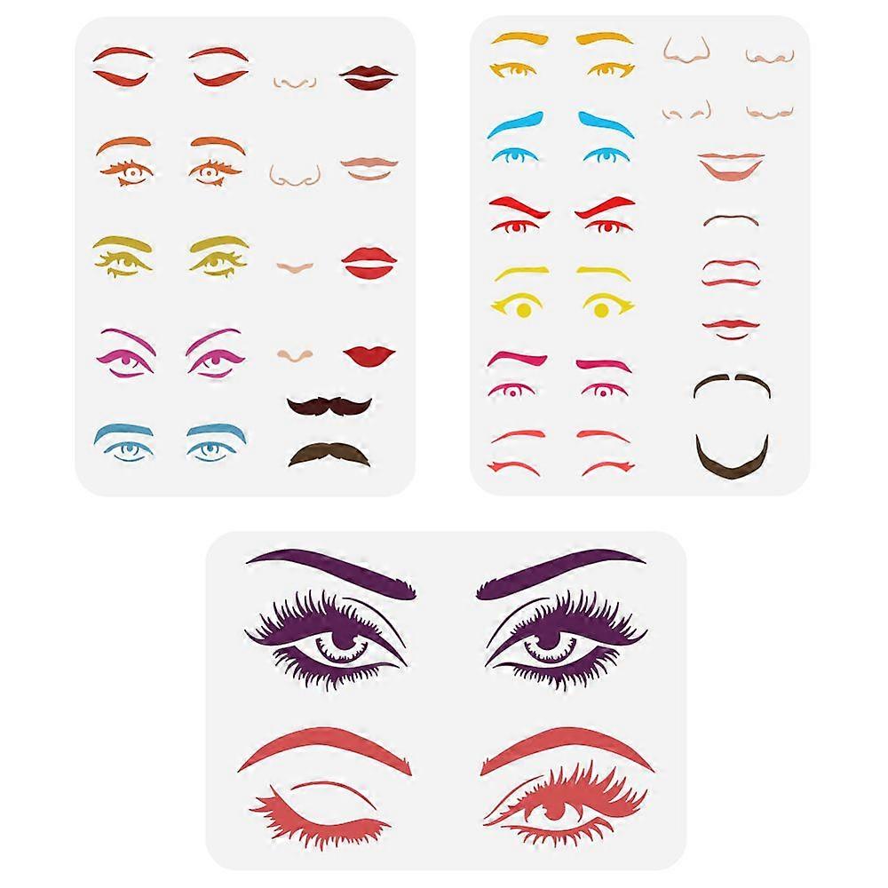 1セット3個3スタイルPET中空描画ペイントステンシルDIYスクラップブックフォトアルバムアイ297x210mm 1個/スタイル