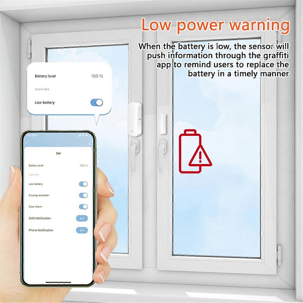 Zigbee Door Sensor Window Sensor Tuya Door Opener Detector Wireless Smart Door Sensor Alarm for Hom