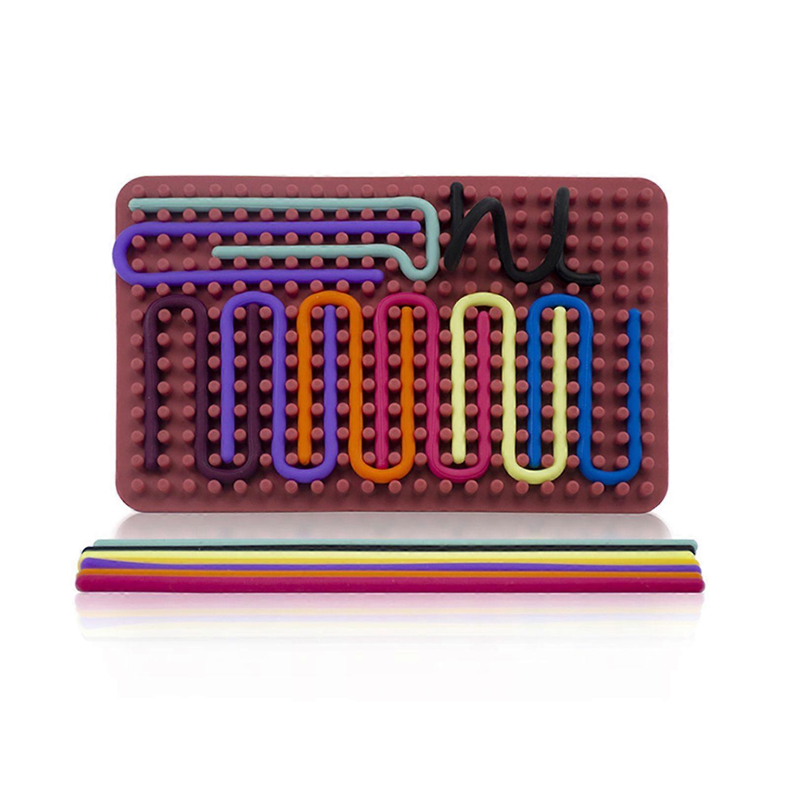 Sensory Activity Board Colorful Stress Relief Toy Portable Screen-Free Calming Toy for Parents-Children