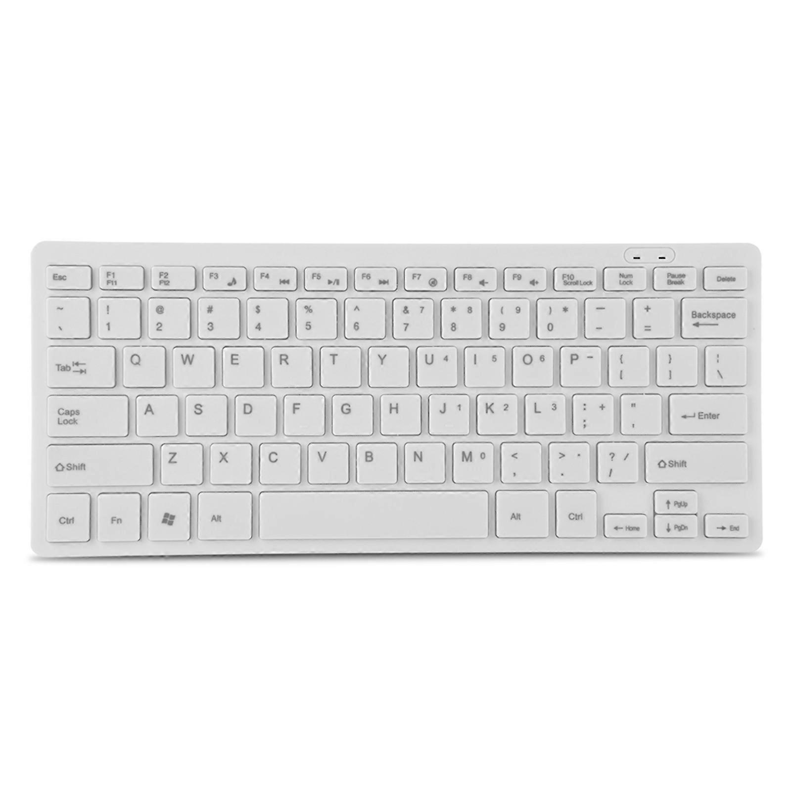 78 Keys Ultra Thin Mini USB Wired Keyboard for Desktop Computer Laptop PC (White)