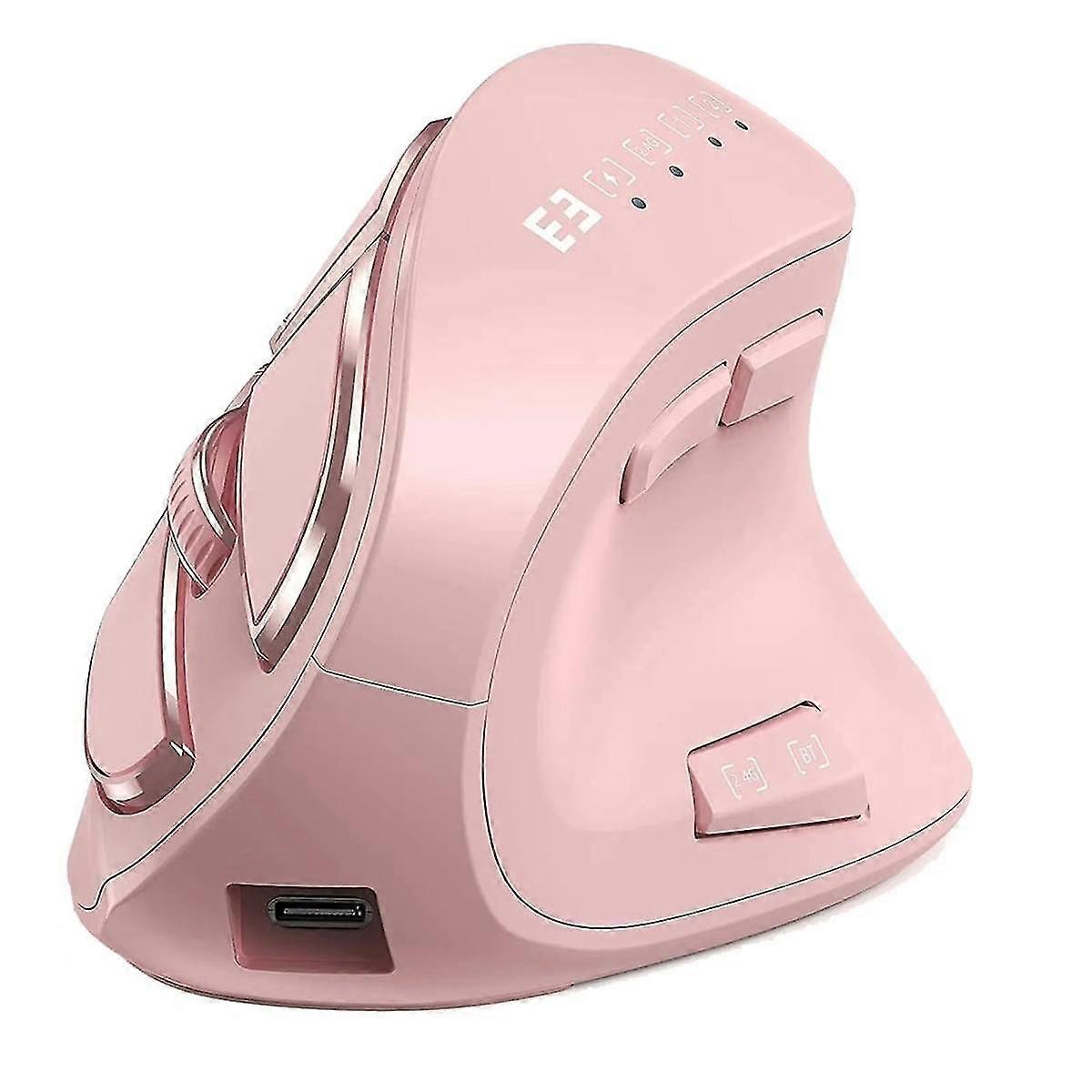 Rechargeable Ergonomic Mouse Noiseless Click Bluetooth 5.0 Wireless Mice for OS Windows XP 10 7 And