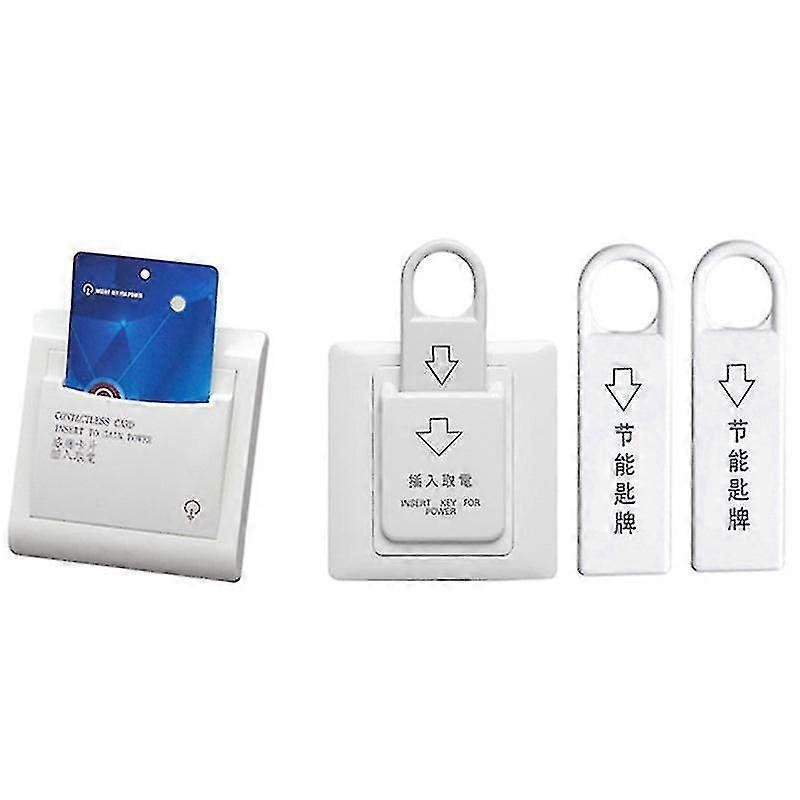 2 Set Card Hotel House Guest Room Wall Reader Switch Energy Saving Insert Key-30a Amp; 40a