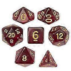 Set of 7 Polyhedral Dice, Blood Lust