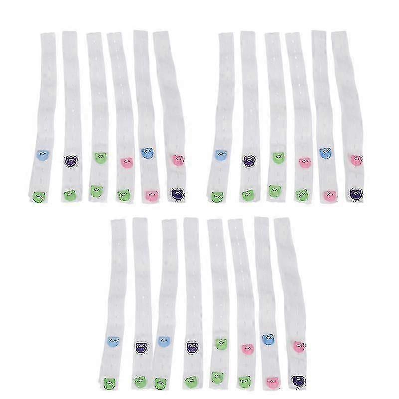 20pcs Fold Over Elastic Infant Baby Diaper Tape Safety Nappy Fixing Belt Adjustable Nappy Buckle Fasteners Fix Diaper Strips Belts With Two Buttoms (5