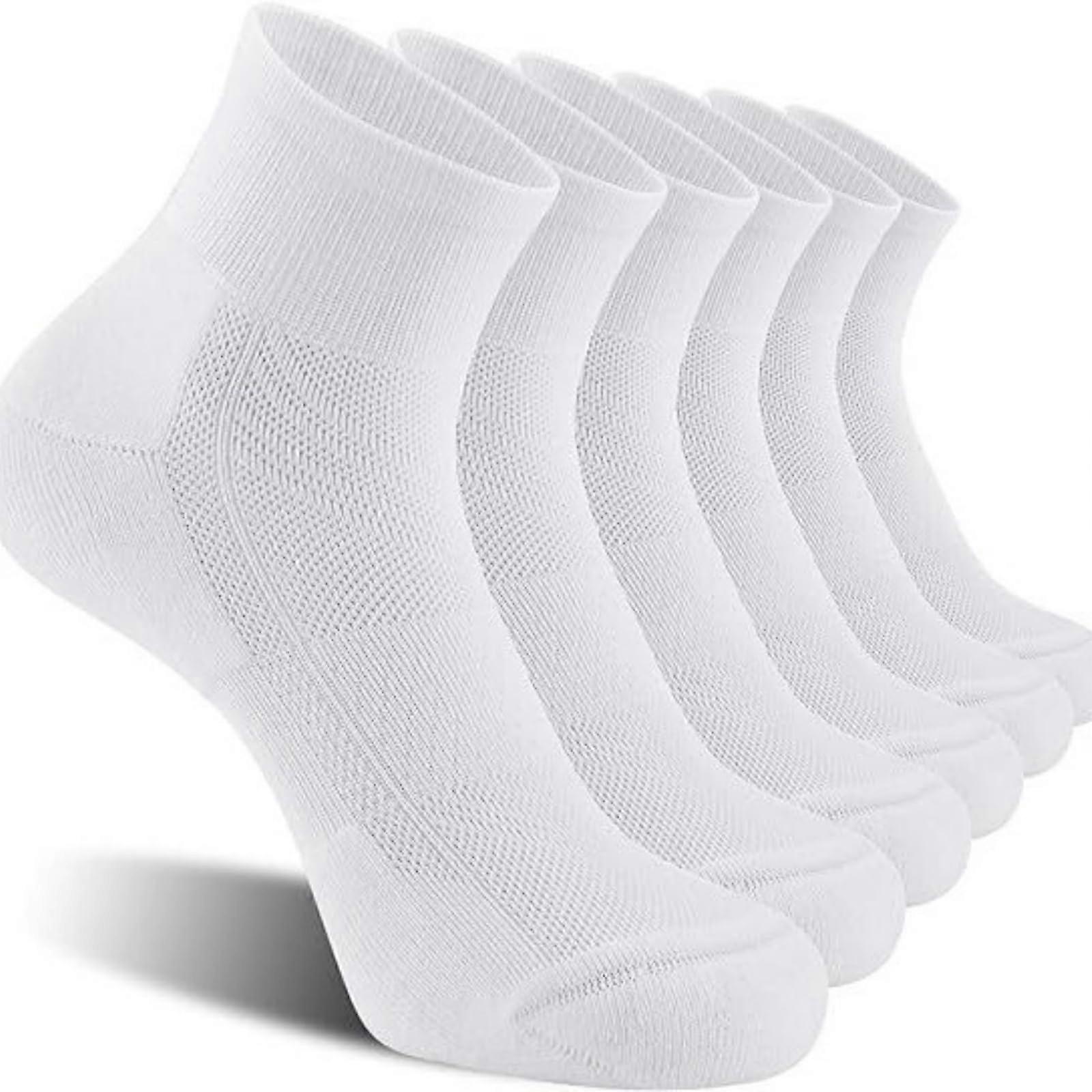 Cushioned Low Cut Athletic Performance Socks 6 Pack for Sports Training Ankle Size Comfortable Breathable Material