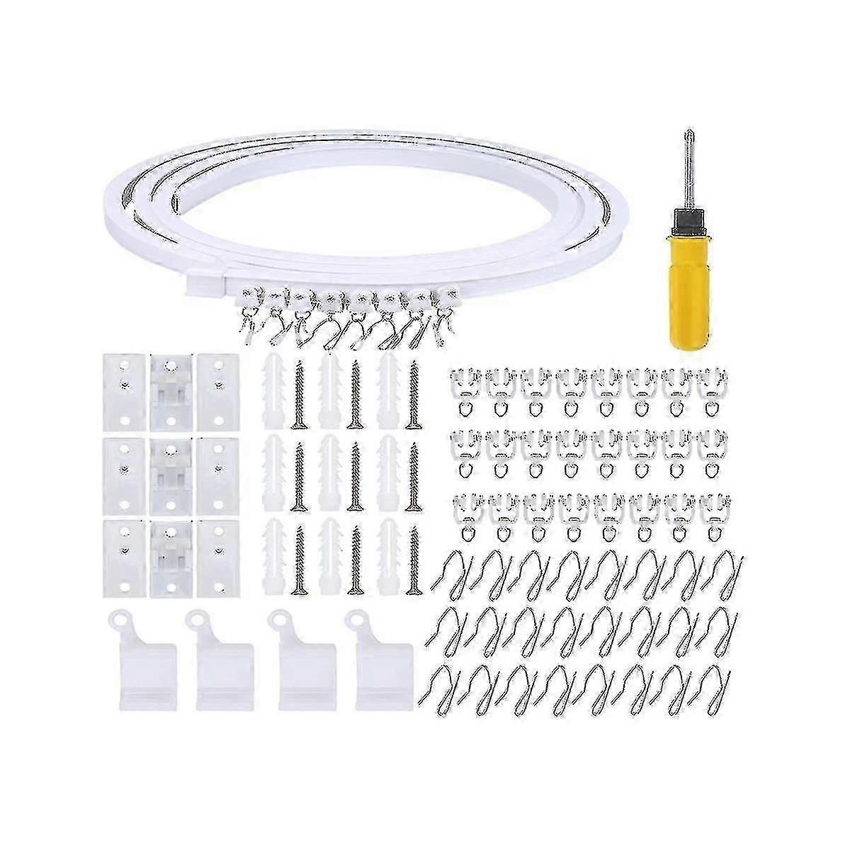 5 Metre Bendable Ceiling Curtain Rail, Flexible Ceiling Curtain Rail, Curtain Rail, Accessories, Curved Curtain Rail Tw