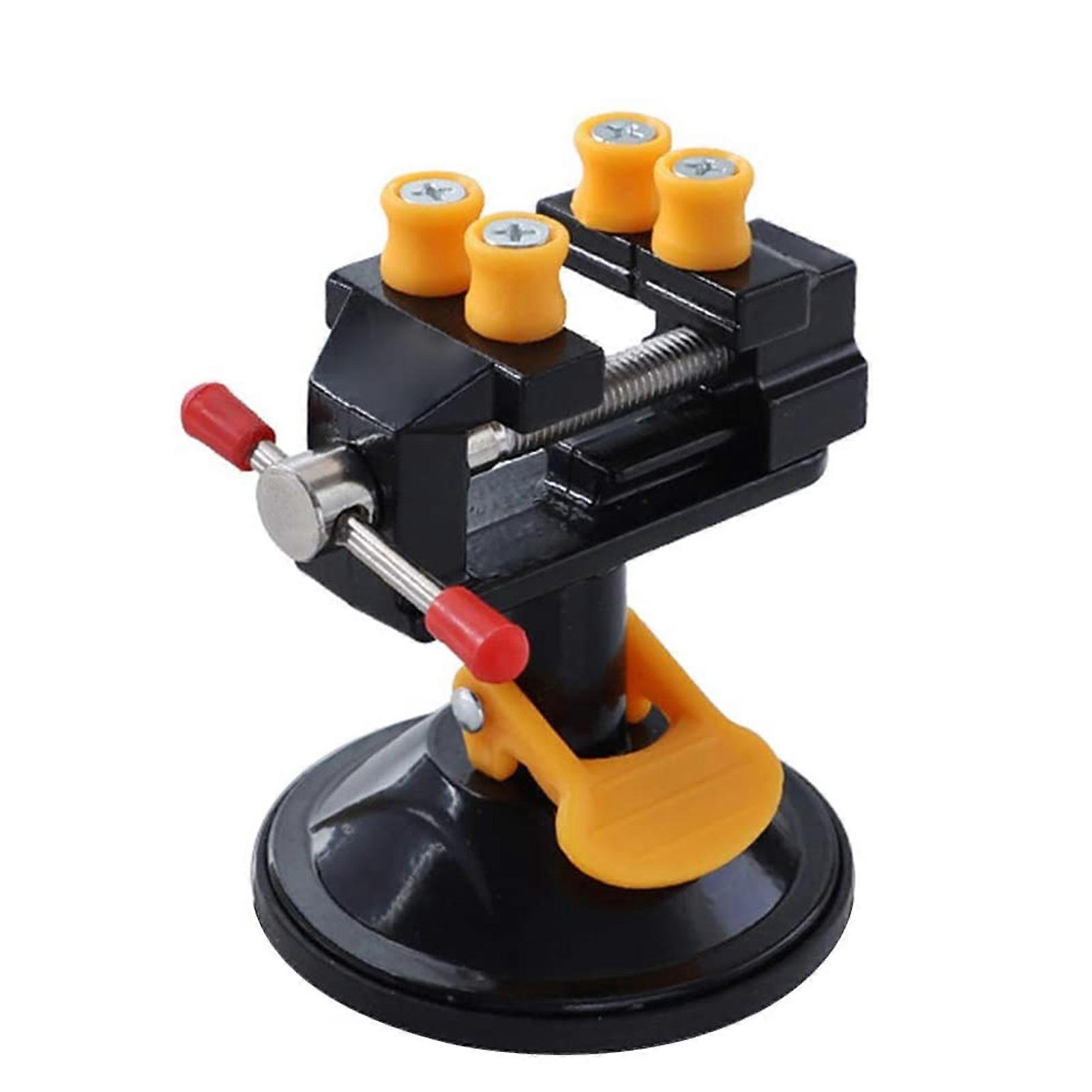 Mini Suction Vise Clamp Bench Clamp Universal Table Vise Vacuum Base 360 Degrees Swiveling for DIY Sculpture Craft Carving