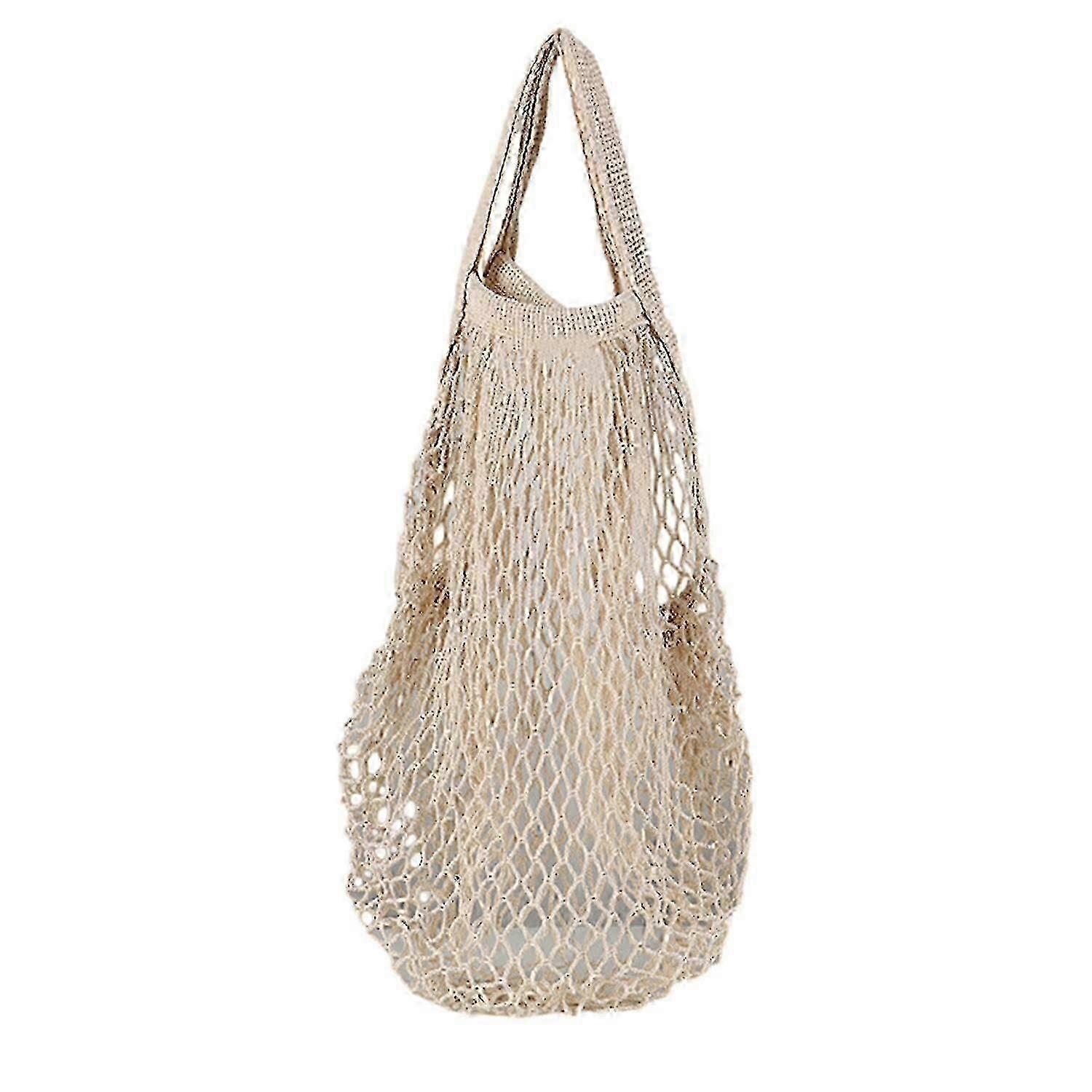 Grocery Bag Soft Handle Foldable Washable Fruit Vegetable Storage Mesh Pouch Net Tote Shopper Bag Ha