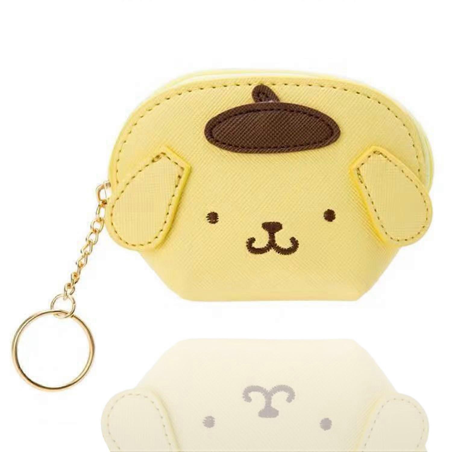 Kawaii Coin Purse Keychain for Teens, Cute Cartoon Backpack Wallet in Purin Design, Lightweight and Portable