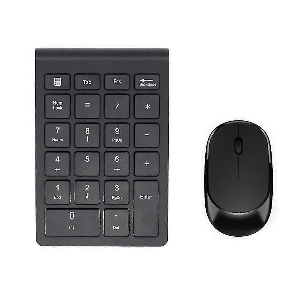 2.4g Wireless Numpad And Mouse Kit Protable 22-key Numeric Keyboard For Laptop