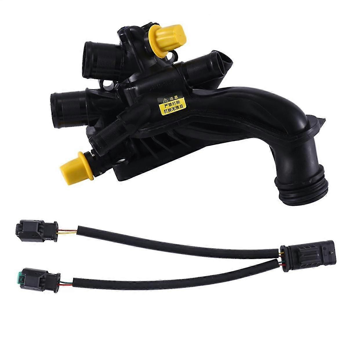 Engine Coolant Thermostat Housing with Sensor for 207 408 3008 RCZ C4 C3 DS3 11538699290 9810916980