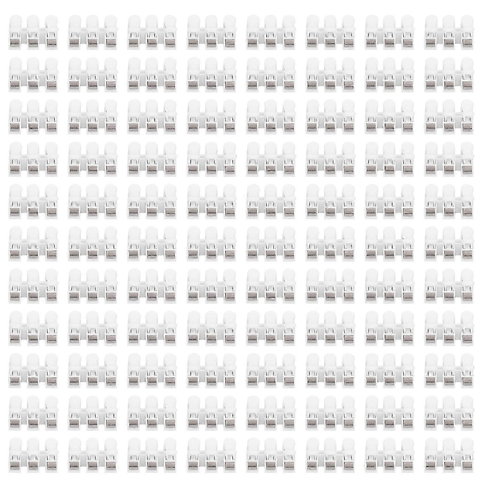 500Pcs 3 Pin Push Cable Conector Terminal Wire Quick Connect Clamp Terminale Blocuri