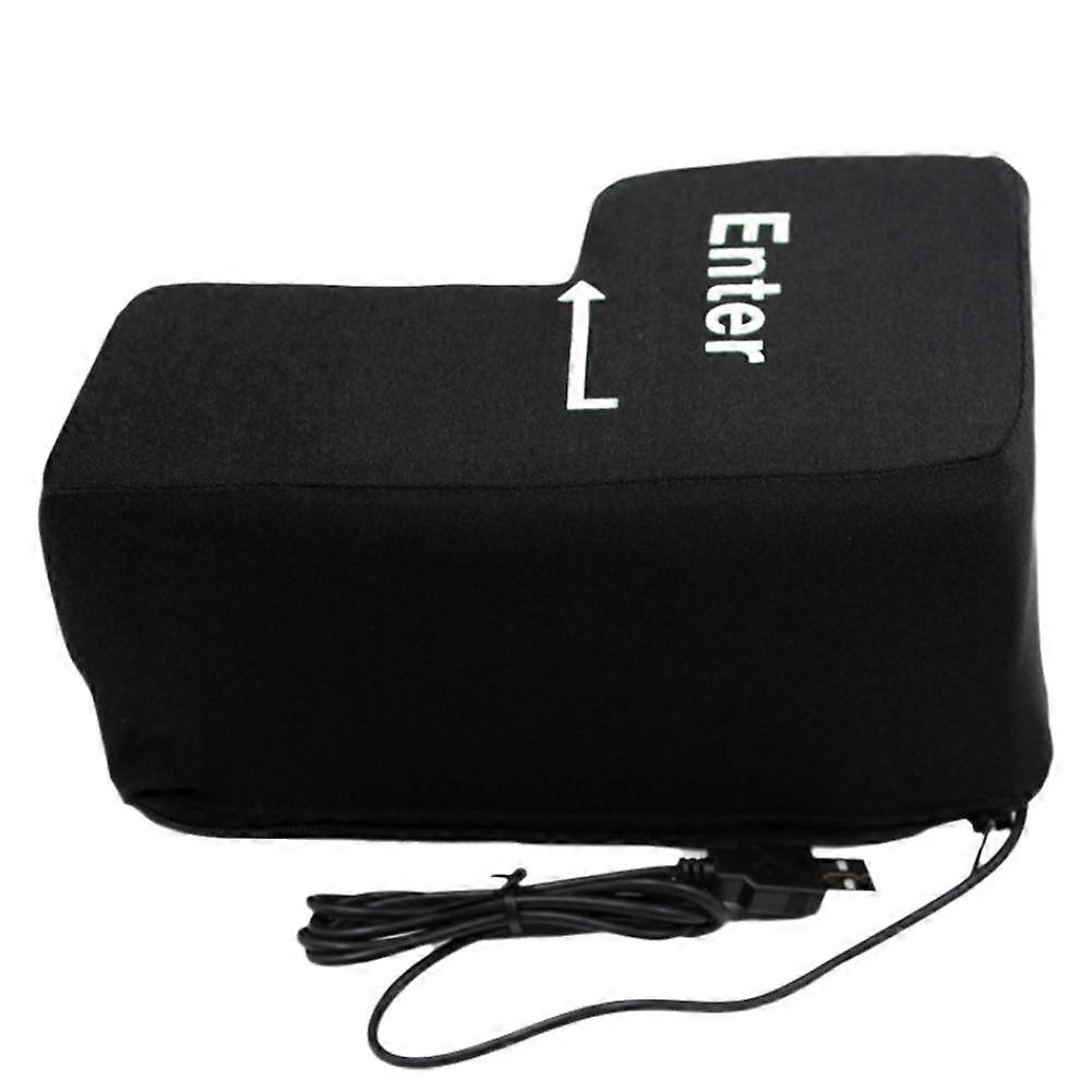 Big Enter Anti Stress Relief Button USB Nap Pillow Supersized Unbreakable Key