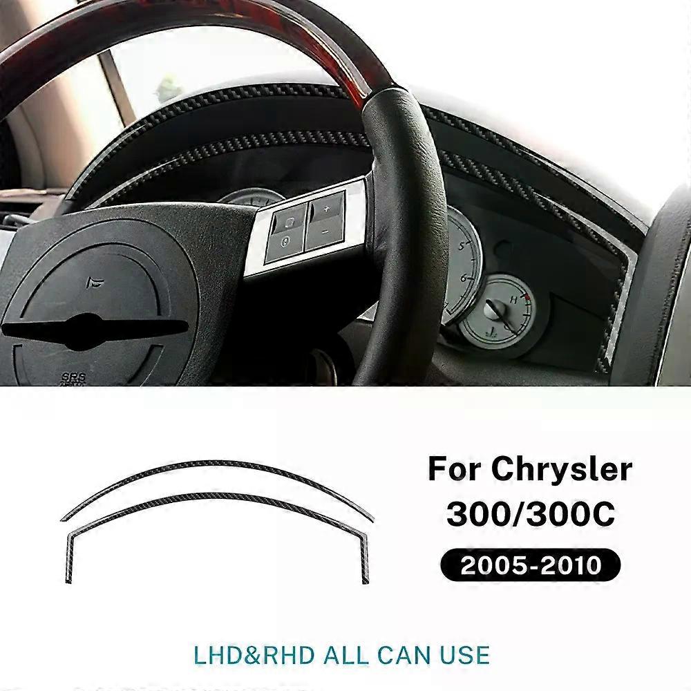 Speedometer Dashboard Frame Real Soft carbon Fiber Sticker compatible for Chrysler 300 300C 2005 2006 2007 2008 2009 2010 Accessories