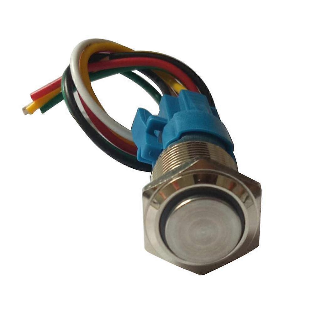 Latching Pushbutton Switch For 16mm 5/8" Mounting Hole Stainless Steel Shell -