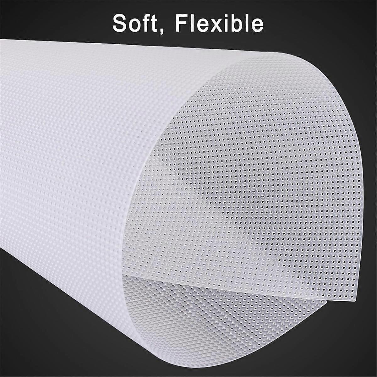 4 PCS 14 Count Plastic Mesh Canvas Sheet 14 CT Plastic Aida White