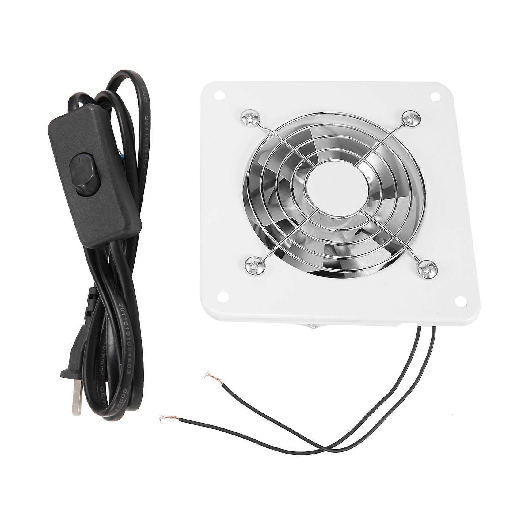 4 Inch Inline Duct Fan Air Ventilator Metal Pipe Ventilation Exhaust Fan Extractor Bathroom Fan Duct