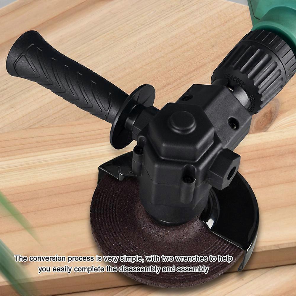 Modified Tool Drill to Electric Angle Grinder Accessories Set Practical Home DIY Conversion Attachment