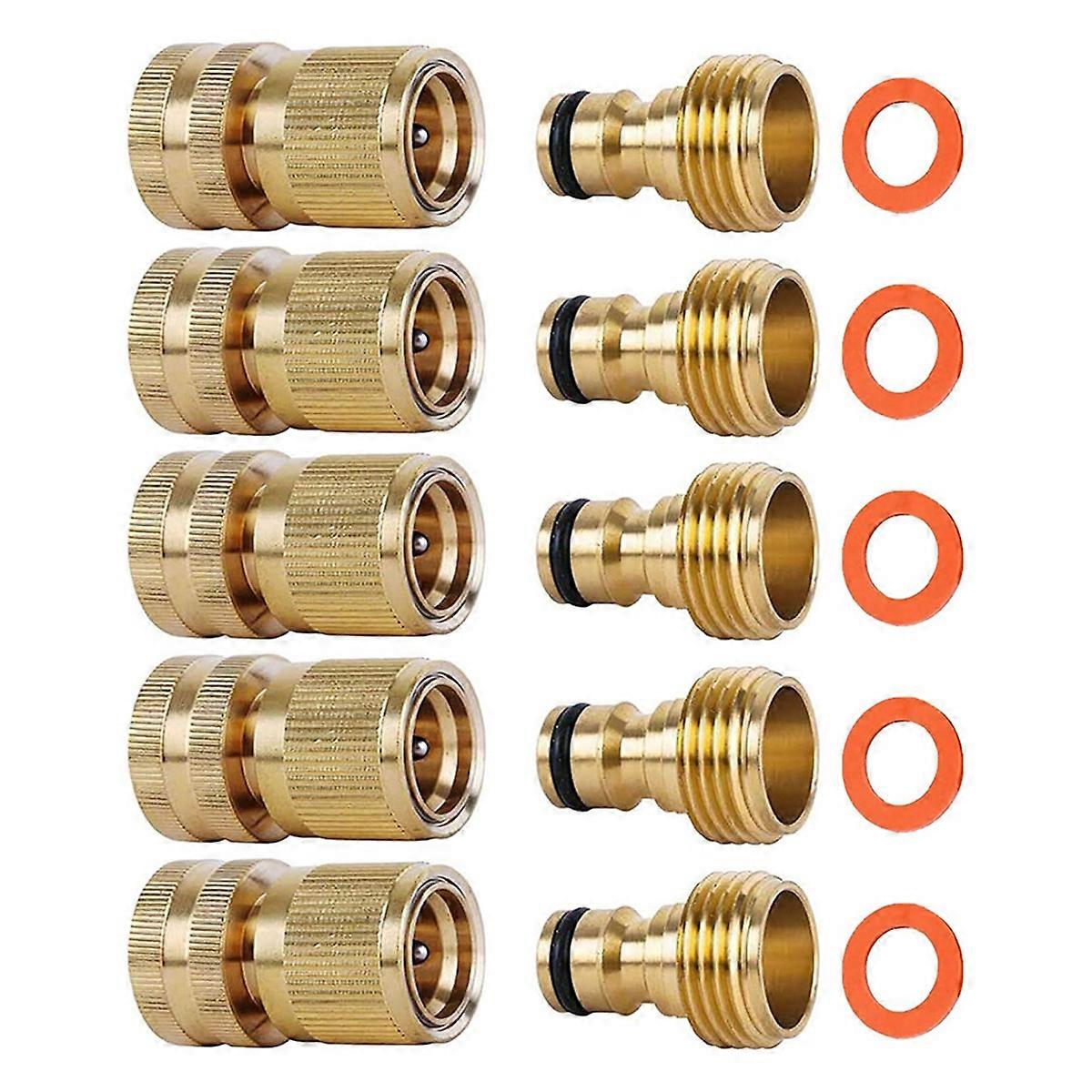 Garden Hose Brass Quick Connectors Leak-Free Connectors